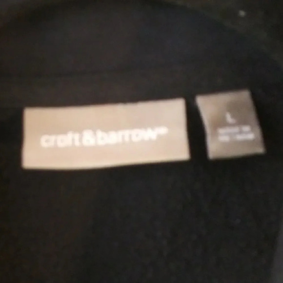 CROFT & BARROW ONE BUTTON CROPPED JACKET - BLACK - Picture 3 of 3